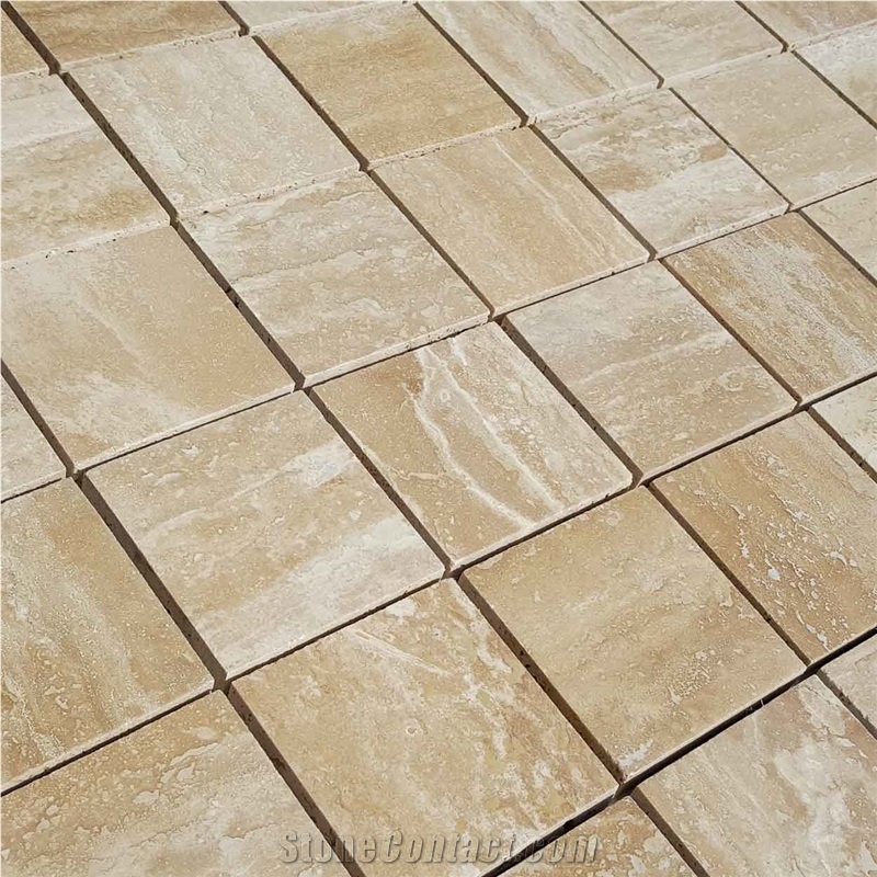 Classic Travertine Vein Cut Mosaic Tile