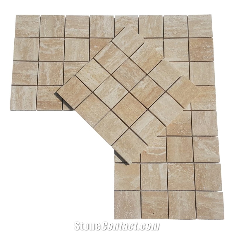 Classic Travertine Vein Cut Mosaic Tile