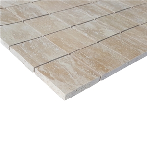 Classic Travertine Vein Cut Mosaic Tile