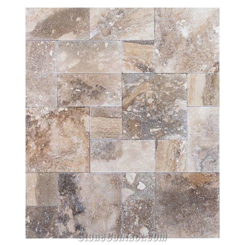 Conglomerate Antique Pattern Travertine Tile