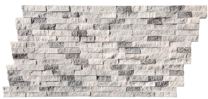 Harbor Gray Marble Stacked Stone Ledger Panel