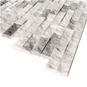 Harbor Gray Marble Stacked Stone Ledger Panel