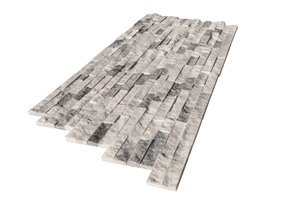 Harbor Gray Marble Stacked Stone Ledger Panel