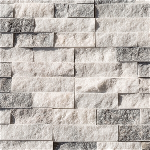 Harbor Gray Marble Stacked Stone Ledger Panel