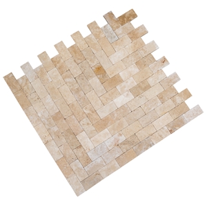 Ivory Tumbled Travertine Pavers