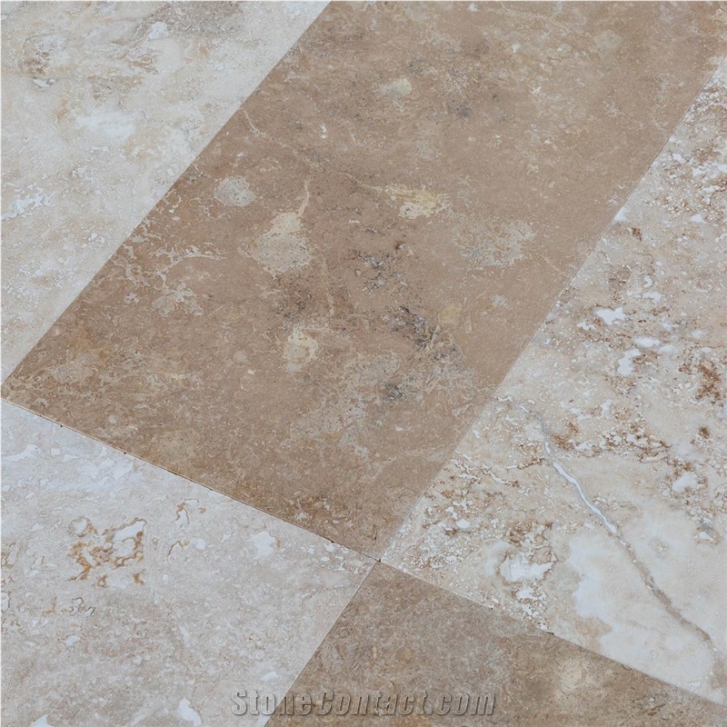 Lidia Antique Travertine Tile Polished and Filled