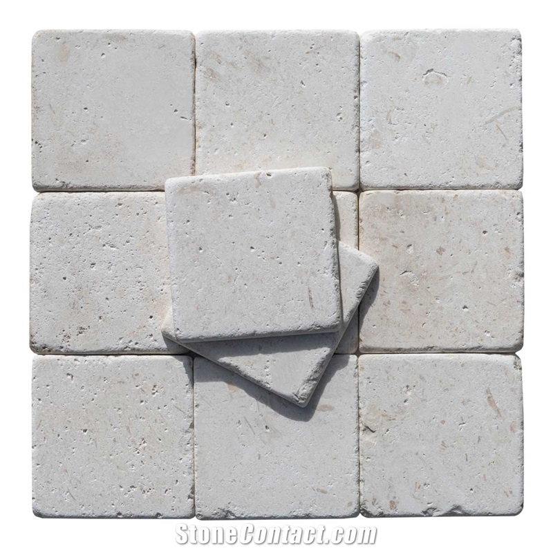 Limra Champagne Pearl Tumbled Limestone Tile