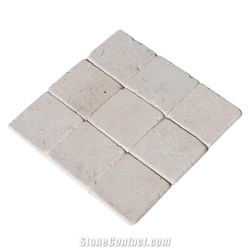 Limra Champagne Pearl Tumbled Limestone Tile