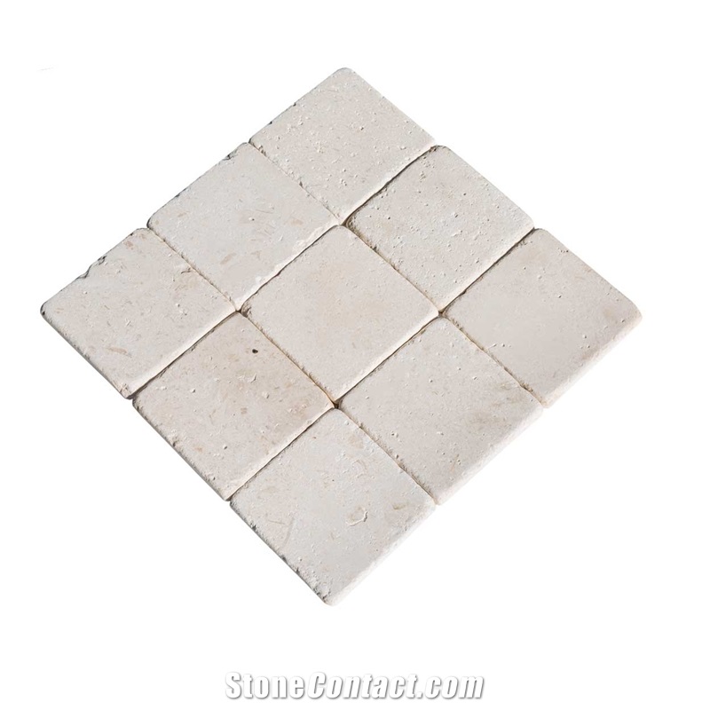 Limra Champagne Pearl Tumbled Limestone Tile