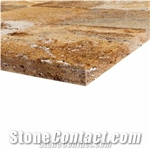 Meandros Gold Yellow Travertine Paver - Bushhammer