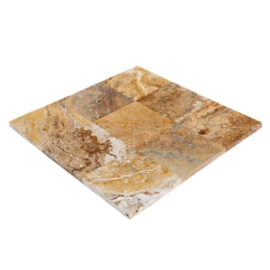 Meandros Gold Yellow Travertine Paver - Bushhammer
