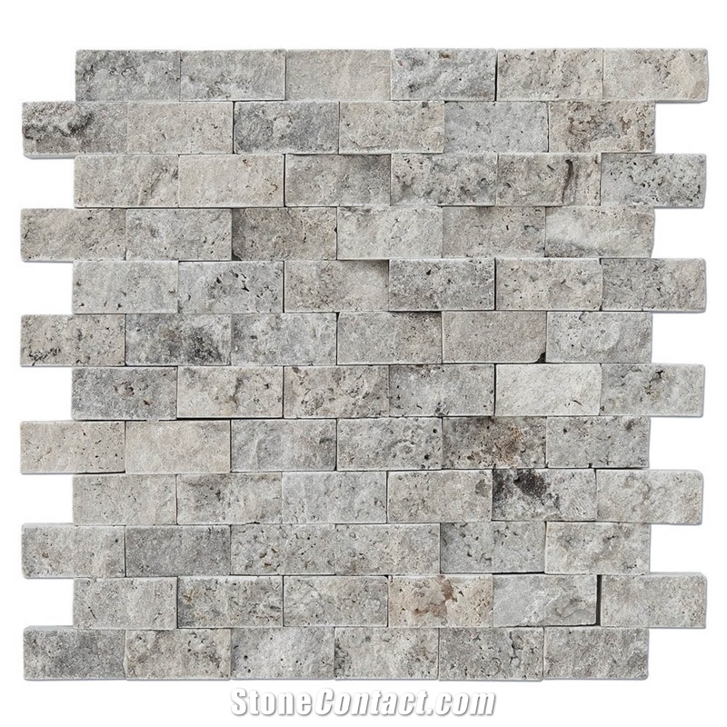 Silver Travertine Mosaic