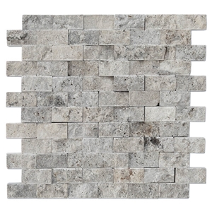 Silver Travertine Mosaic