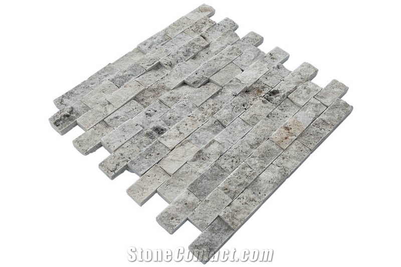 Silver Travertine Mosaic