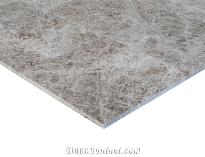 Tundra Light Gray Marble Tile