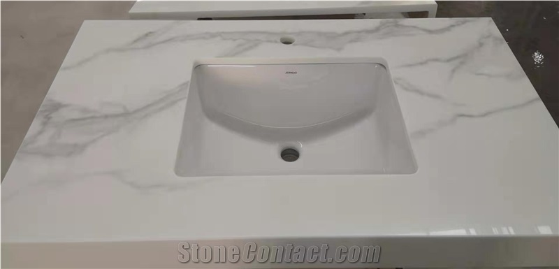 Calacatta White Nano Crystallized Glass Stone