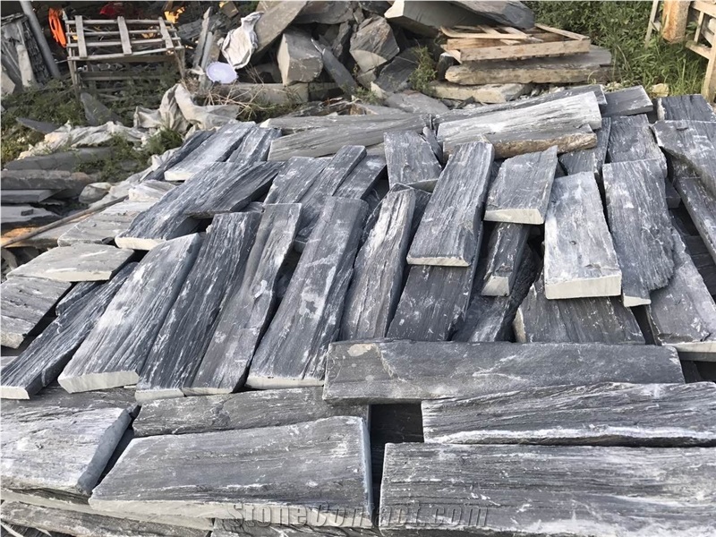 Cement Stone Panel,Loose Stone Black Slate