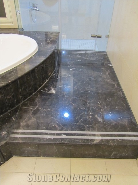 Chinese Dark Emperador Brown Marble Floor Tiles