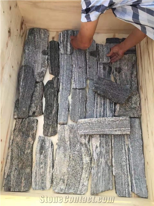 Grey Split Face Slate Wall Panel,Charcoal Grey