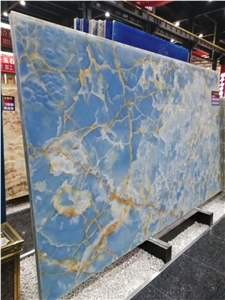 Polished Azul Blue Onyx Floor Slabs&Tiles