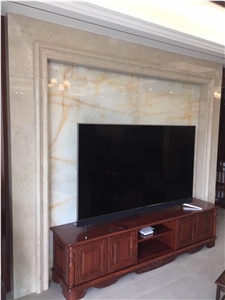 Pure White Snow White Onyx Wall Covering