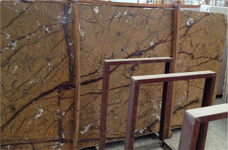 Rain Forest Gold Marble Bathroom Tiles