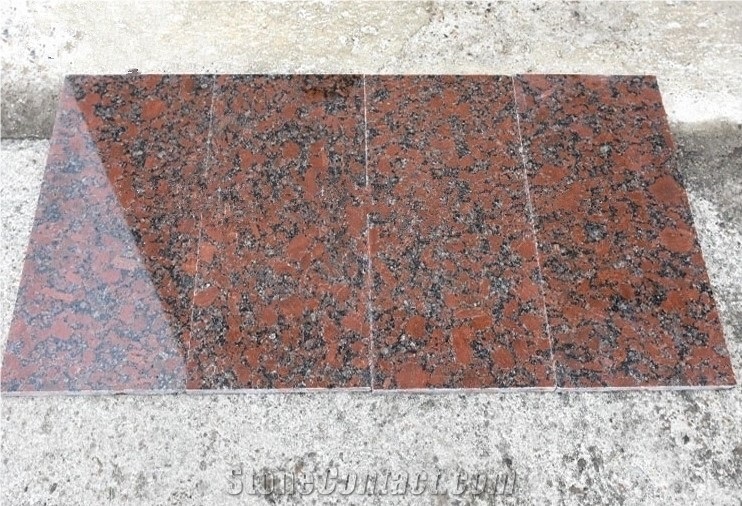 Red India Granite Stone Slabs Wall Application