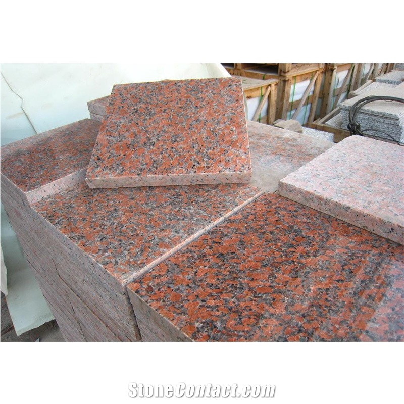 Red Maple Granite Staircase