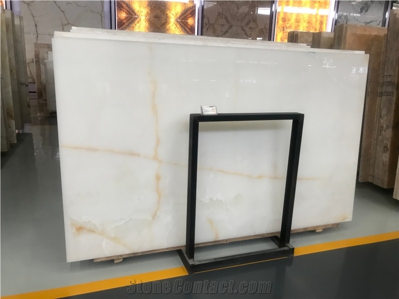 White Onyx,Snow White Slabs Floor Covering