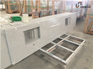 White Mirror Quartz Vanity Top, Bathroom Top