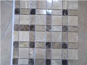 Beautiful Natural Travertine Mosaic for Kitchen