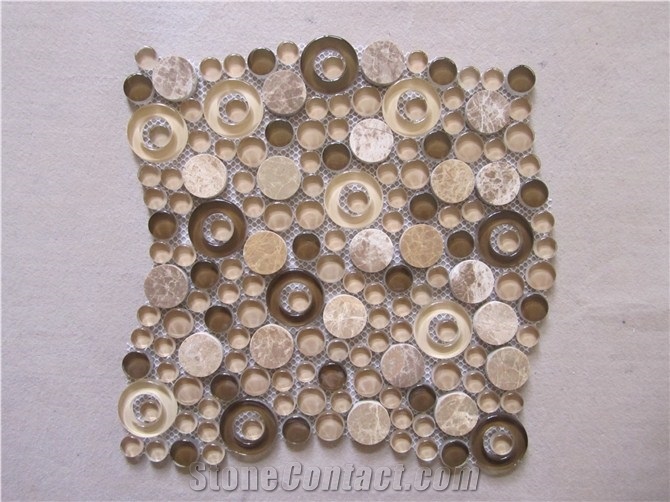 Cheap China Glass Artificial Mosaic Tiles Kitchen
