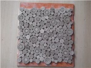 Grey Marble Natural Stone Mosaic Floor Tiles