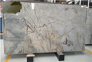 Natural Blue Roman Luxury Stone Polished Slabs