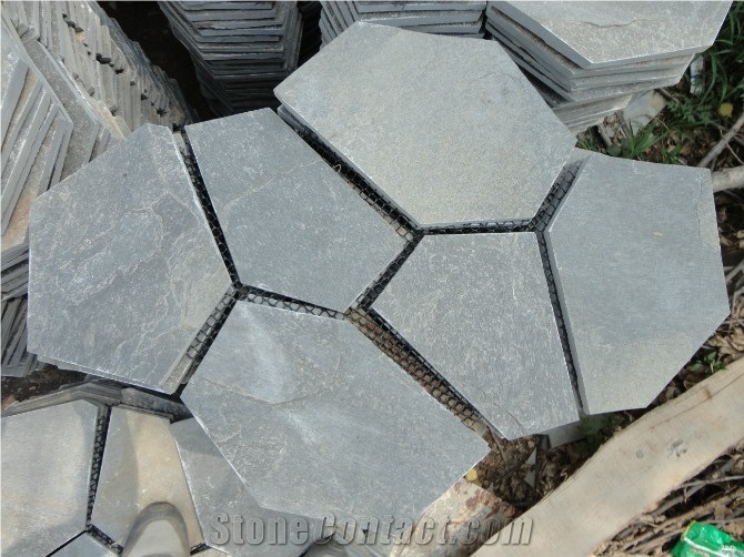 Slate Flagstone Courtyard Flooring Paving Pattern