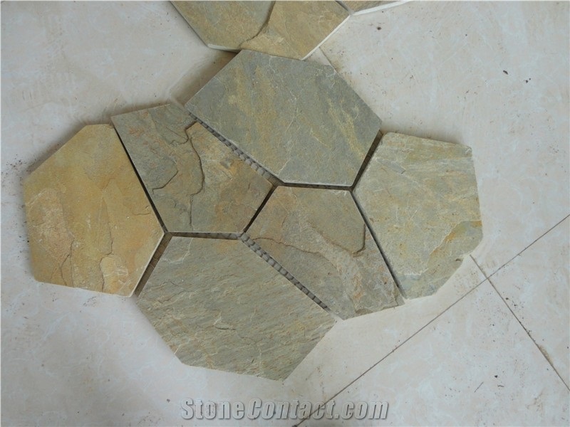 Slate Flagstone Courtyard Flooring Paving Pattern
