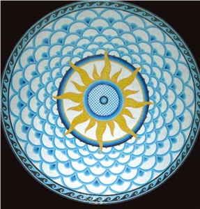 Water-Jet Glass Mosaic Design Simple Decoration