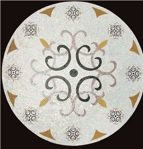 Water-Jet Glass Mosaic Design Simple Decoration