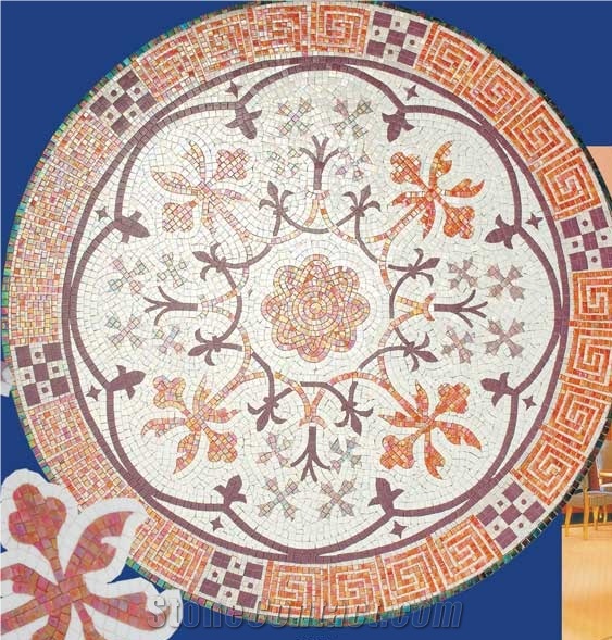 Water-Jet Glass Mosaic Design Simple Decoration