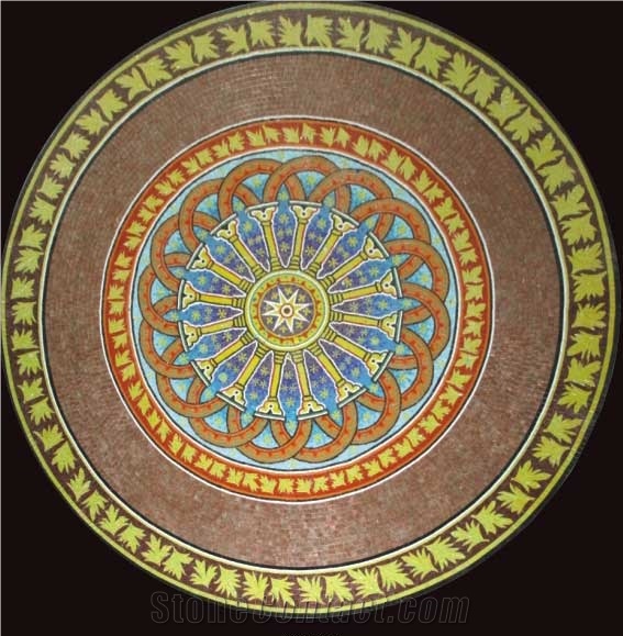 Water-Jet Glass Mosaic Design Simple Decoration