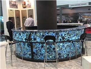 Blue Onyx Agate Stone for Coffee Table Top Blue Onyx Agate Stone for Coffee Table Top