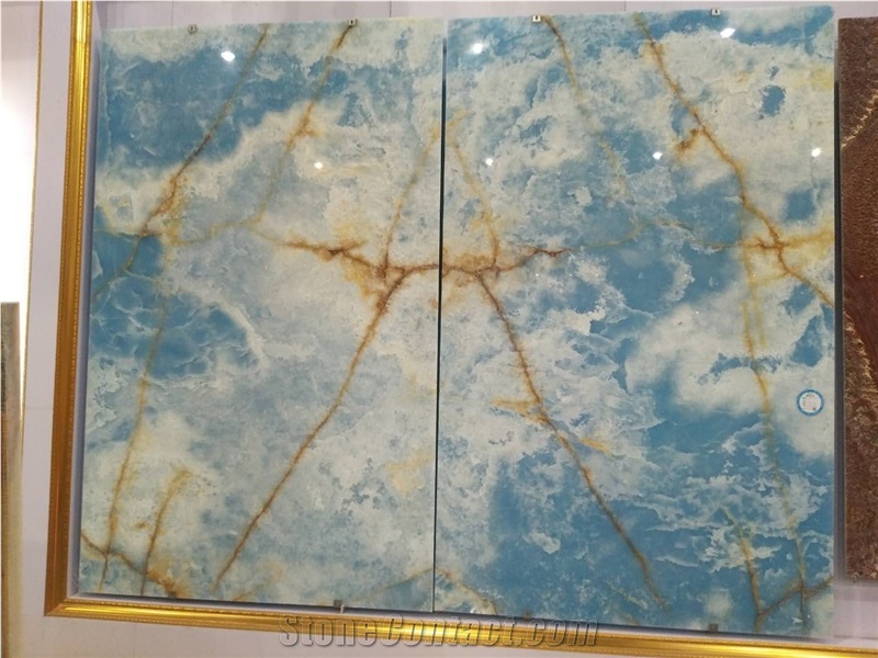 Blue Sky Backlit Onyx Slab