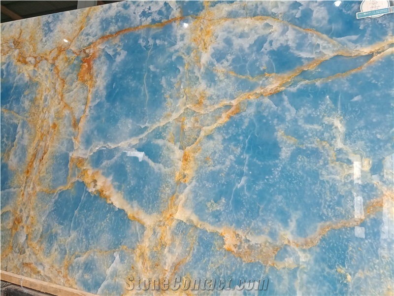Blue Sky Backlit Onyx Slab