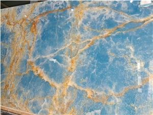 Blue Sky Backlit Onyx Slab