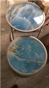 Blue Sky Backlit Onyx Slab
