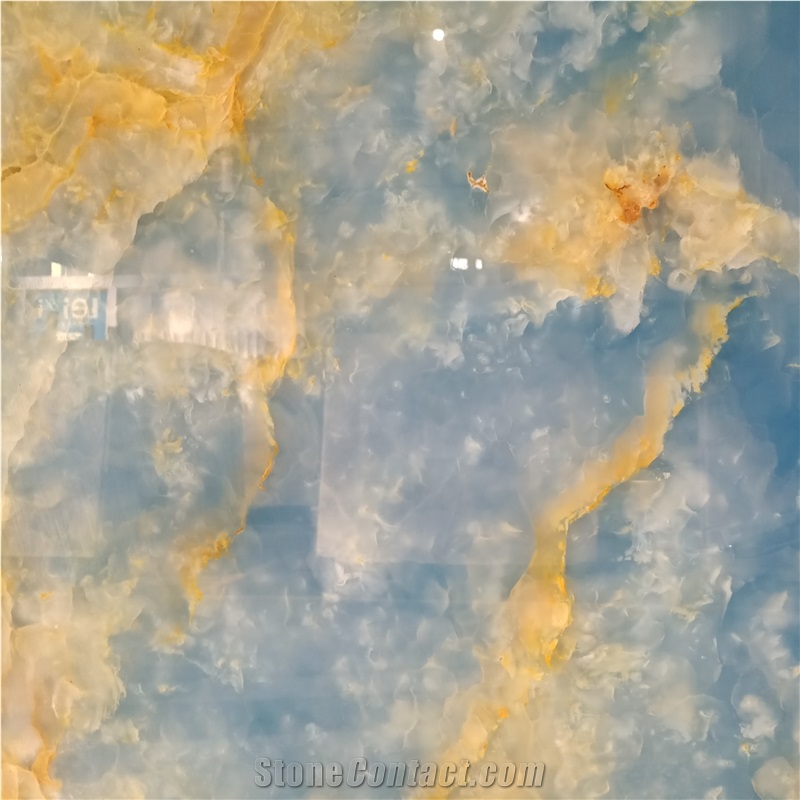 Blue Sky Backlit Onyx Slab