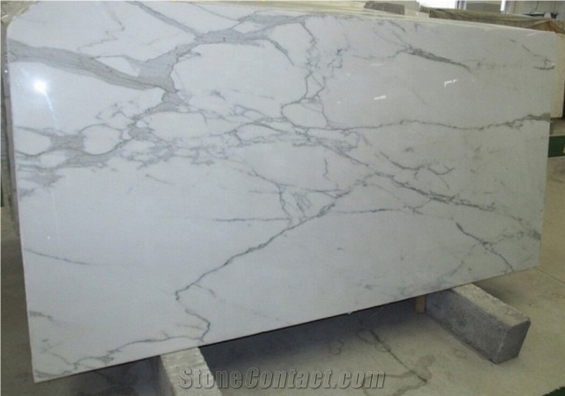Calacatta White Marble Flooring Tiles