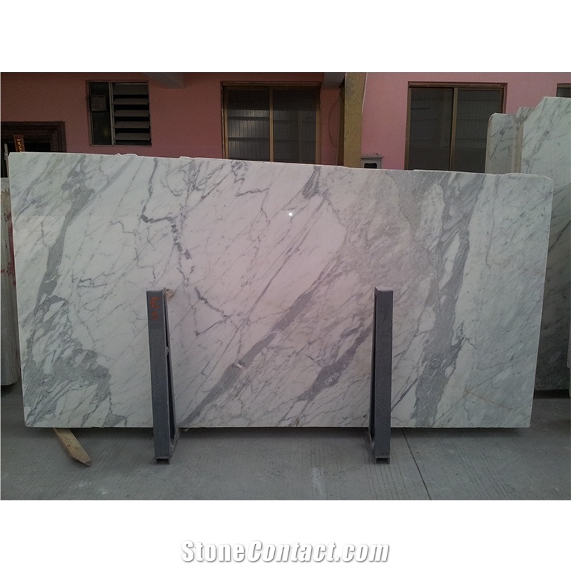 Calacatta White Marble Flooring Tiles