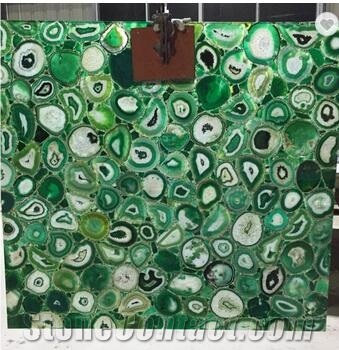 Green Large Agate Stone Slabs