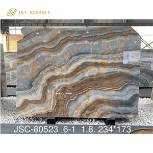 Blue Black Palissandro Book Matched Polished Slab